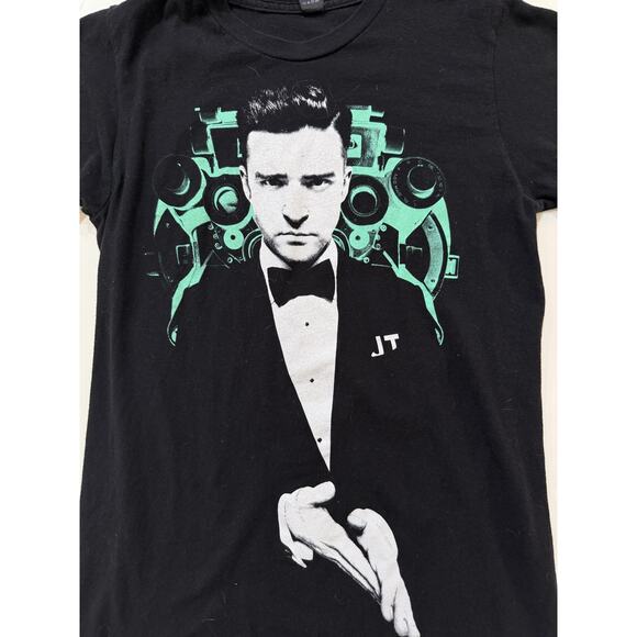 Justin Timberlake TShirt Mens Small Black 20/20 Experience Tour 2013 Pop Tee - Picture 2 of 7